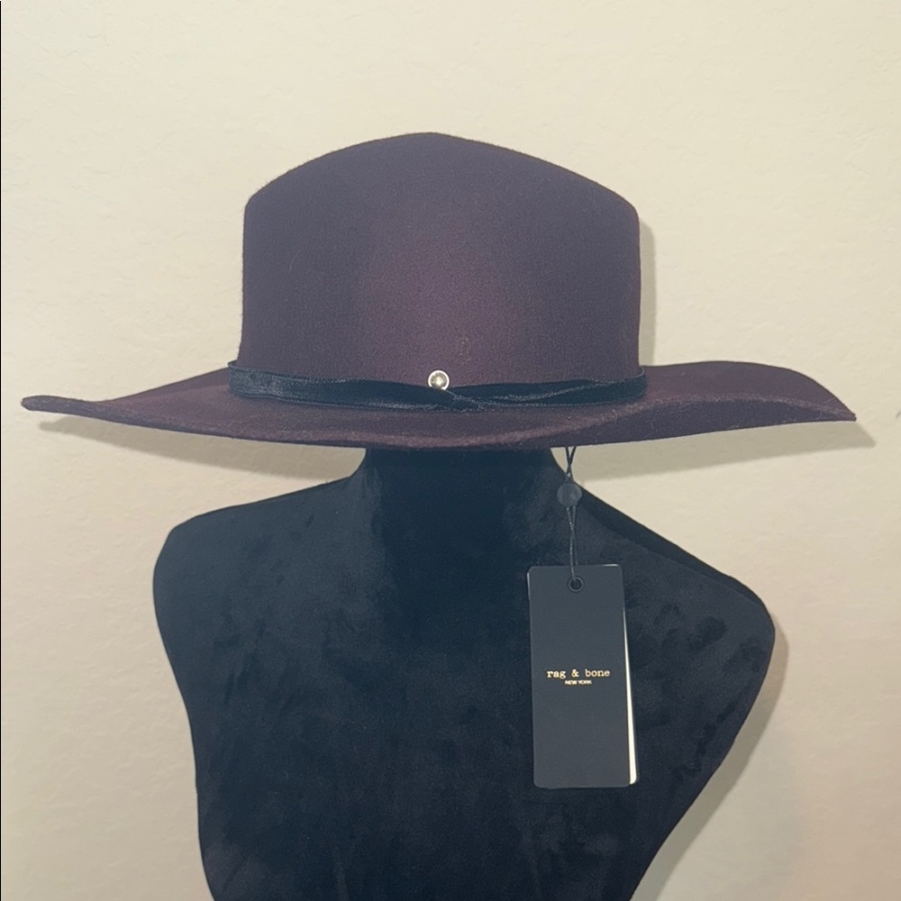 Rag & Bone Purple Velvet Hat